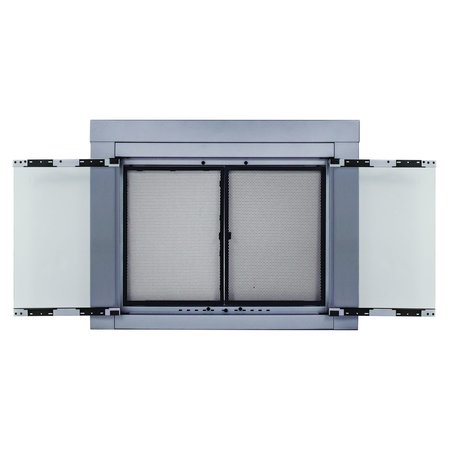 Fireplace Glass Doors Alpine Small Skyline Nickel AN-1010SN